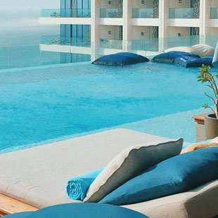 blue, pool. cushions, sunbed, hotel, tropical, sun lounge, het design, 