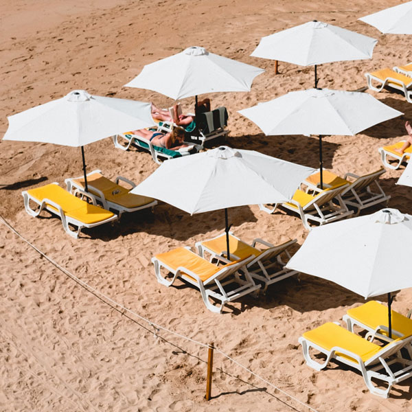 umbrellas, beach, sun lounge, shade, solution, het asia,  